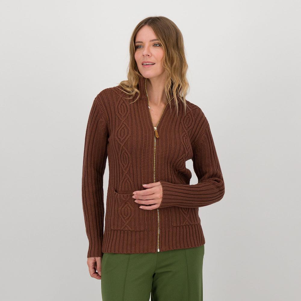 QVC Isaac Mizrahi Live Maglione a coste con zip e collo alto