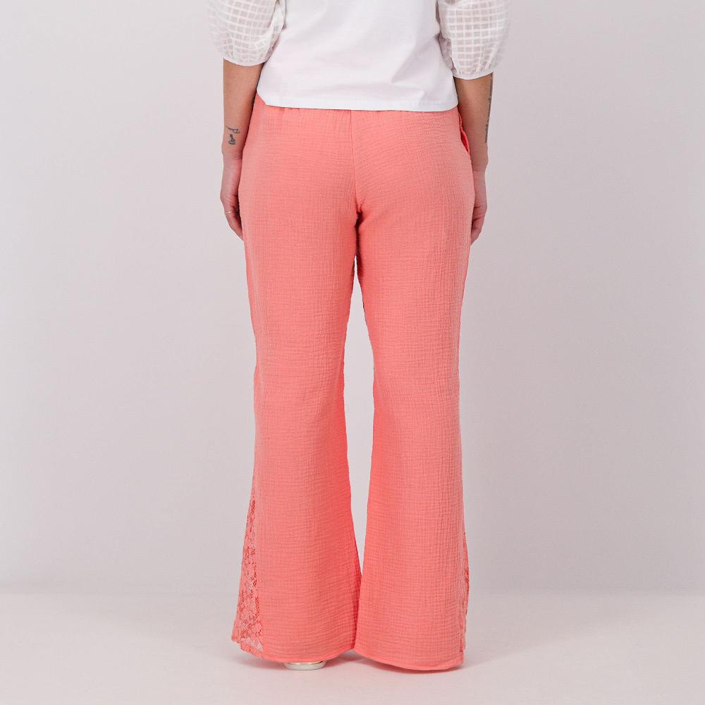 QVC Isaac Mizrahi Live Pantaloni A Gamba Larga In Garza Di Cotone Effetto Crespo