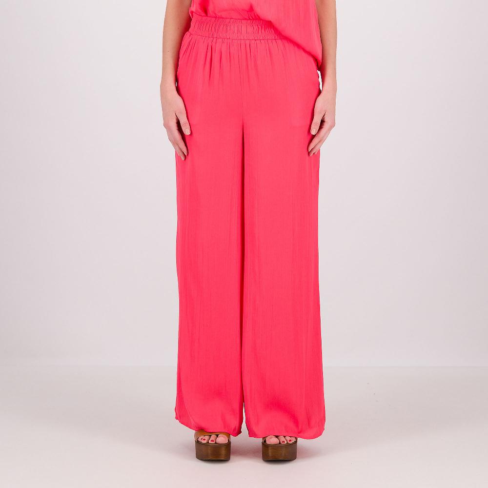 QVC Isaac Mizrahi Live Pantaloni a gamba larga in satin effetto mosso
