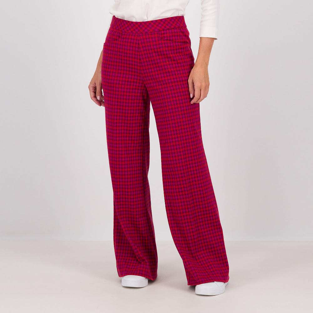 QVC Isaac Mizrahi Live Pantaloni ampi fantasia a quadri con elastico in vita