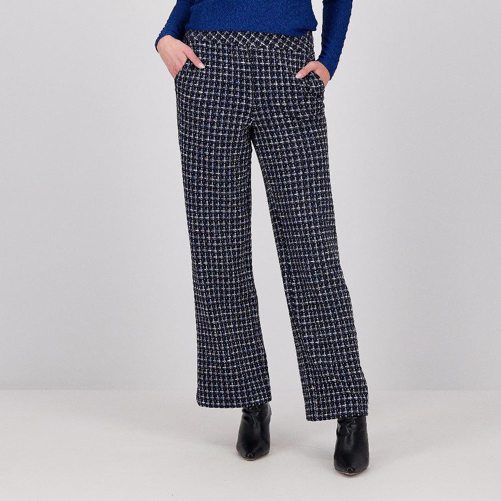 QVC Isaac Mizrahi Live Pantaloni ampi in ciniglia lavorata a tweed