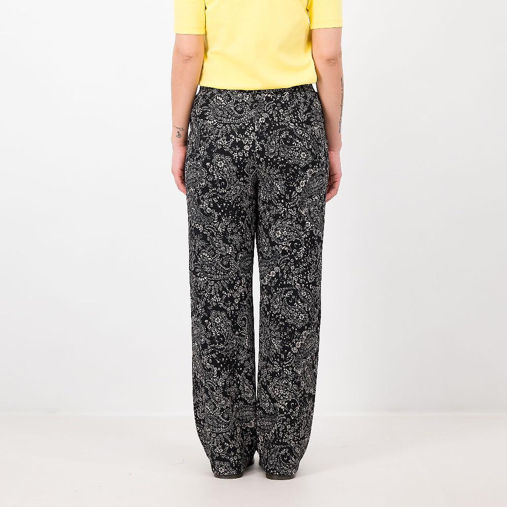QVC Isaac Mizrahi Live Pantaloni Ampi In Jersey Fantasia Vita Elasticata Tasca Francese