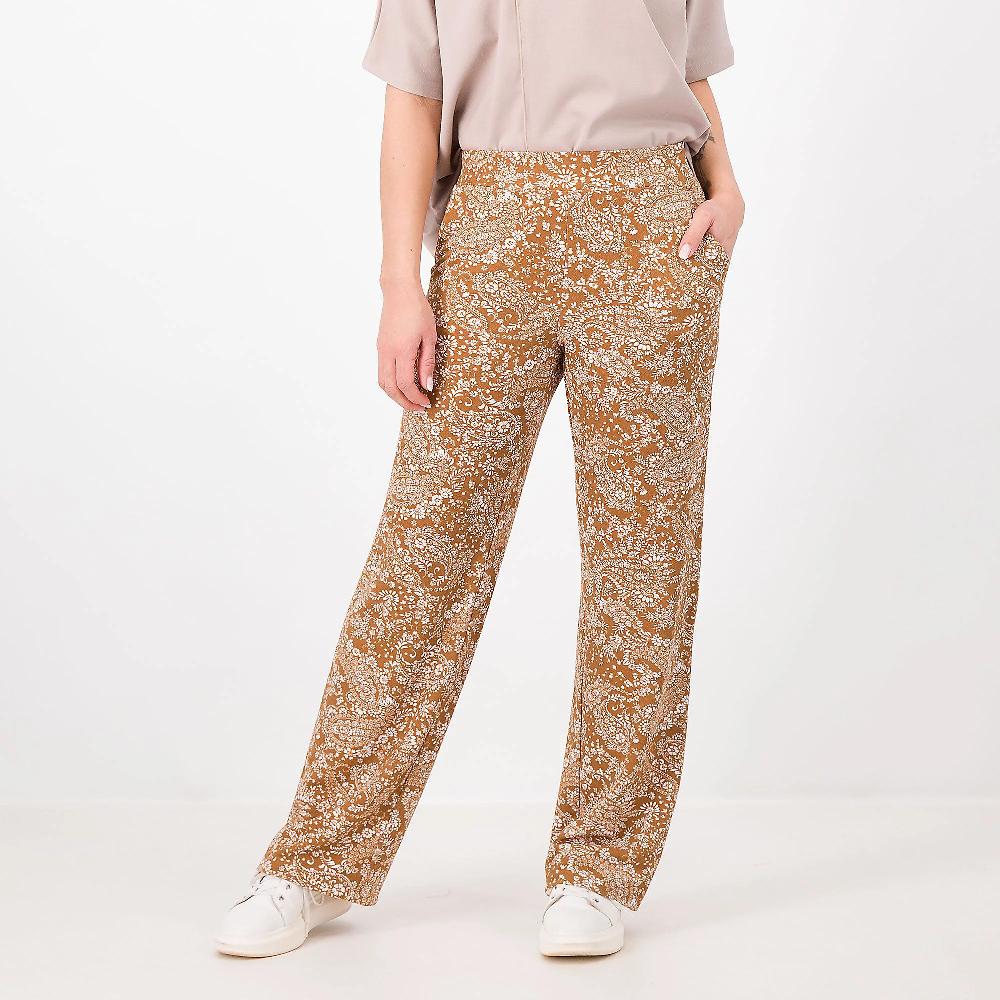 QVC Isaac Mizrahi Live Pantaloni ampi in jersey fantasia Vita elasticata Tasca francese