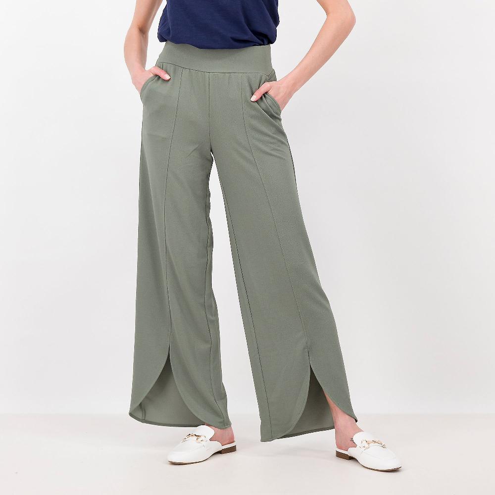 QVC Isaac Mizrahi Live Pantaloni ampi Vita elasticata Tasche inserite