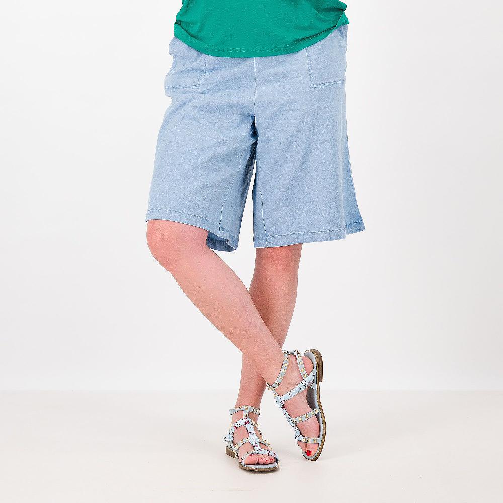 QVC Isaac Mizrahi Live Pantaloni bermuda in chambray di lyocell