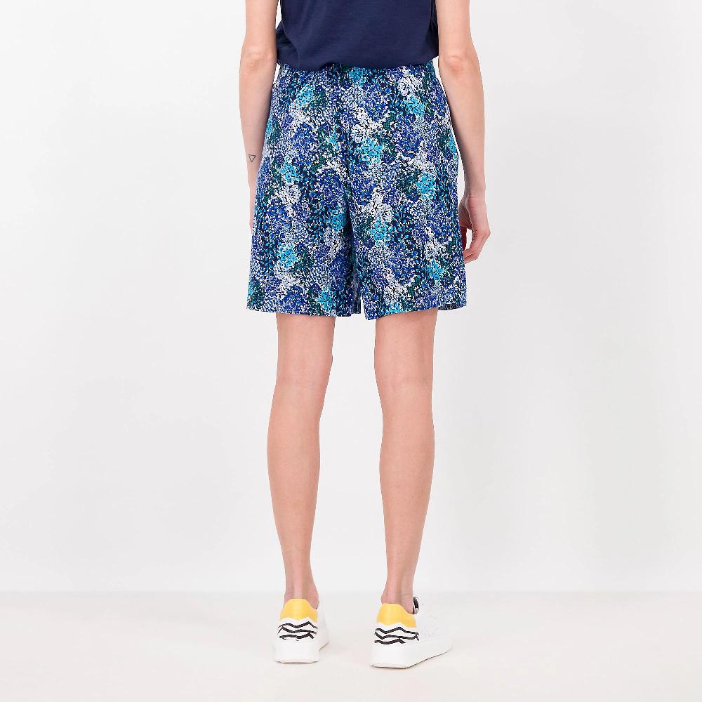 QVC Isaac Mizrahi Live Pantaloni Corti In Lino Misto Viscosa Fantasia