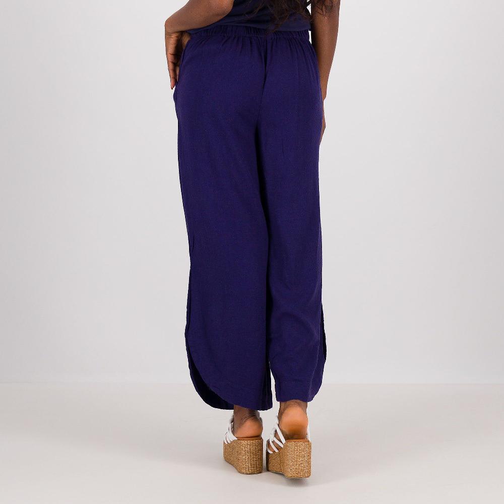 QVC Isaac Mizrahi Live Pantaloni Cropped A Gamba Larga In Lino E Viscosa