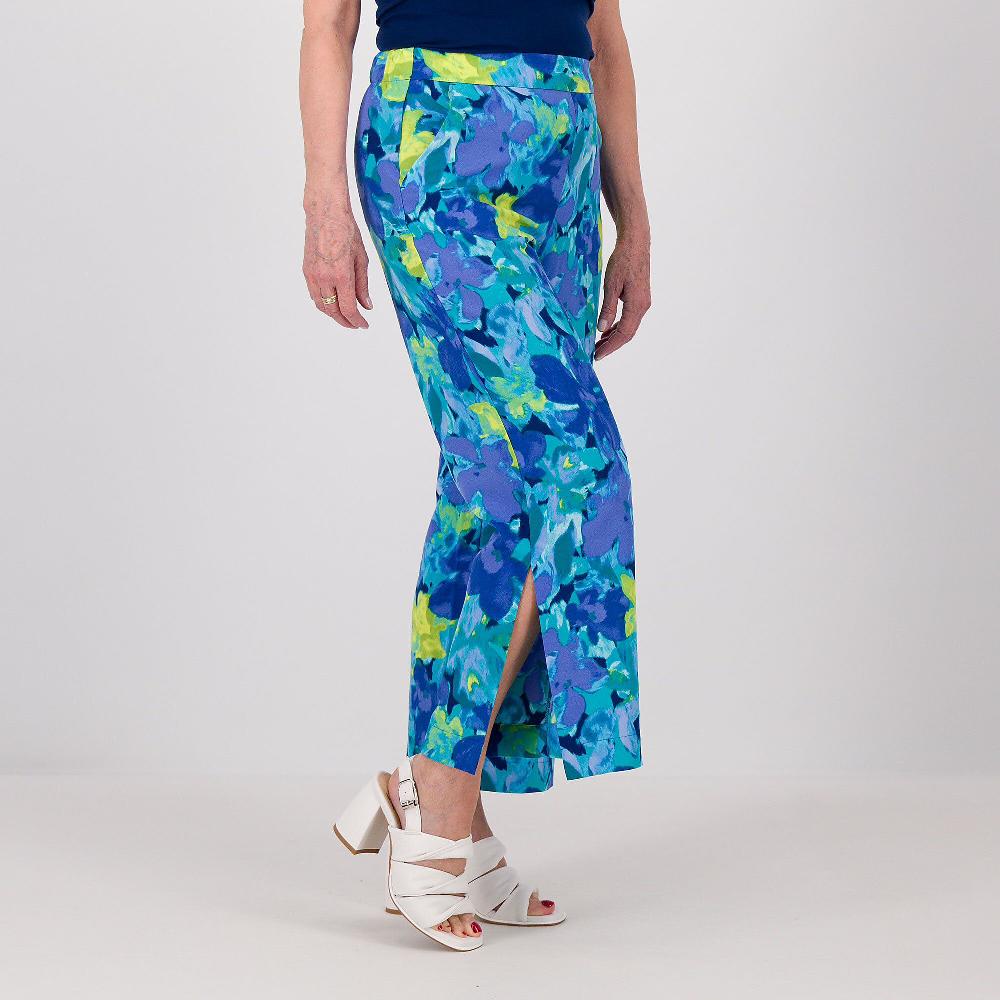 QVC Isaac Mizrahi Live Pantaloni cropped fantasia a gamba larga