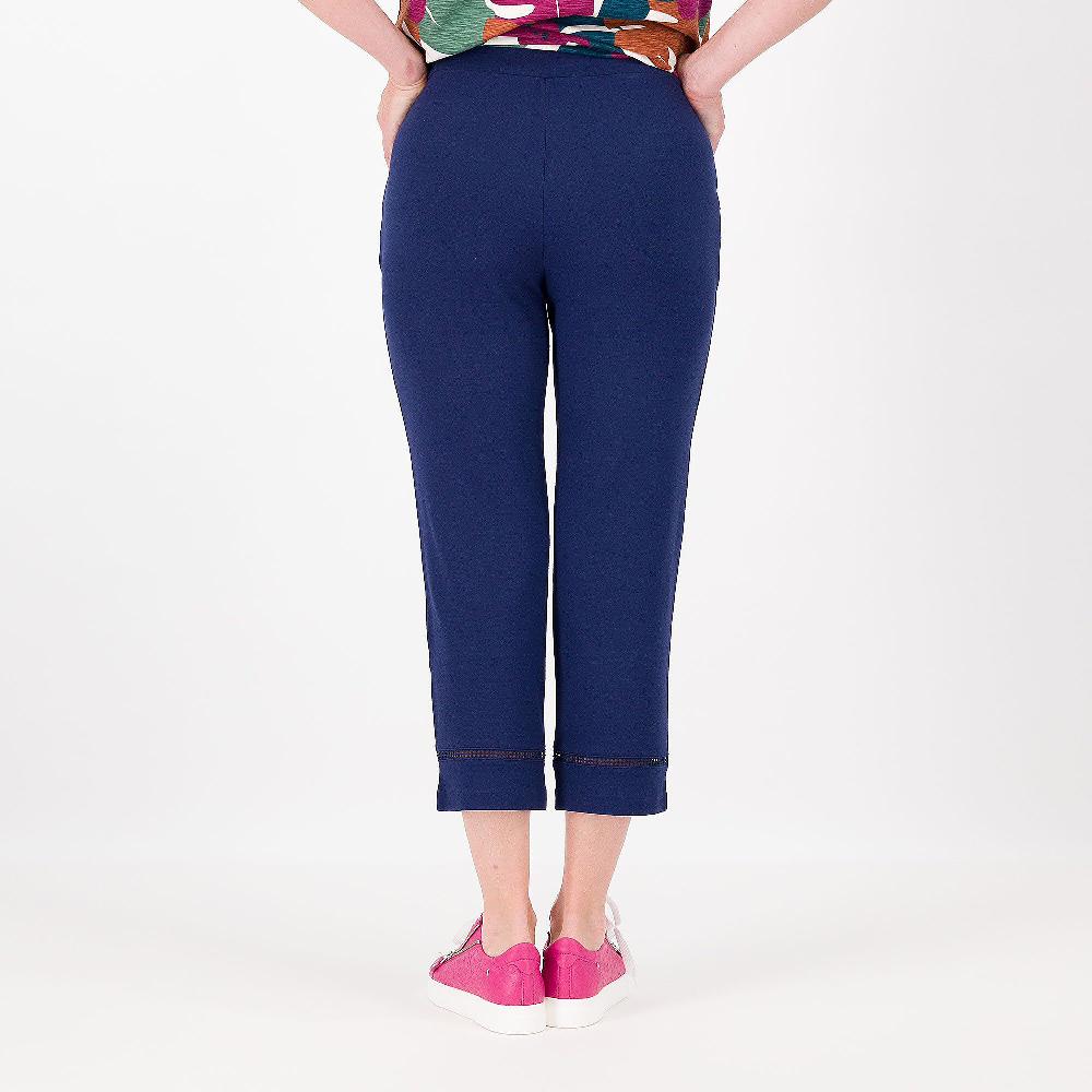 QVC Isaac Mizrahi Live Pantaloni Cropped In Tessuto Elasticizzato