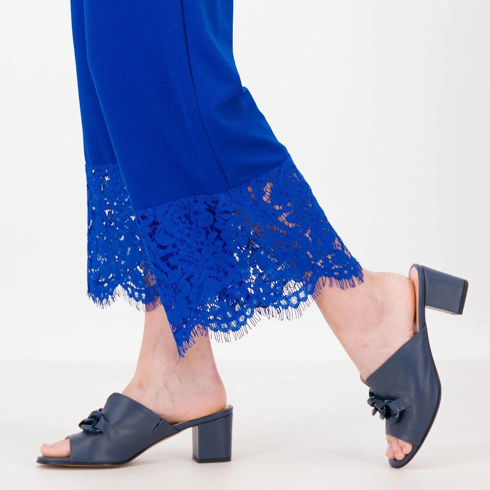 QVC Isaac Mizrahi Live Pantaloni Cropped Linea Ampia Con Orlo In Pizzo