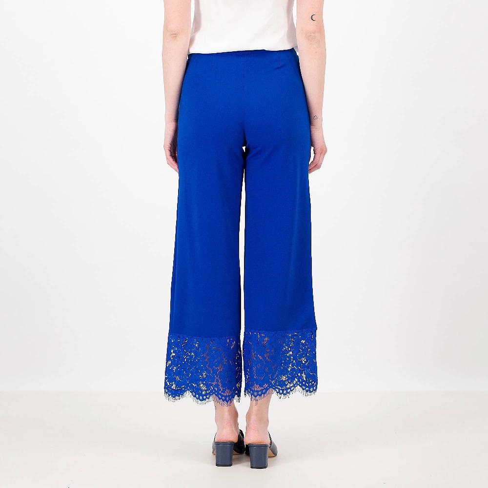 QVC Isaac Mizrahi Live Pantaloni Cropped Linea Ampia Con Orlo In Pizzo