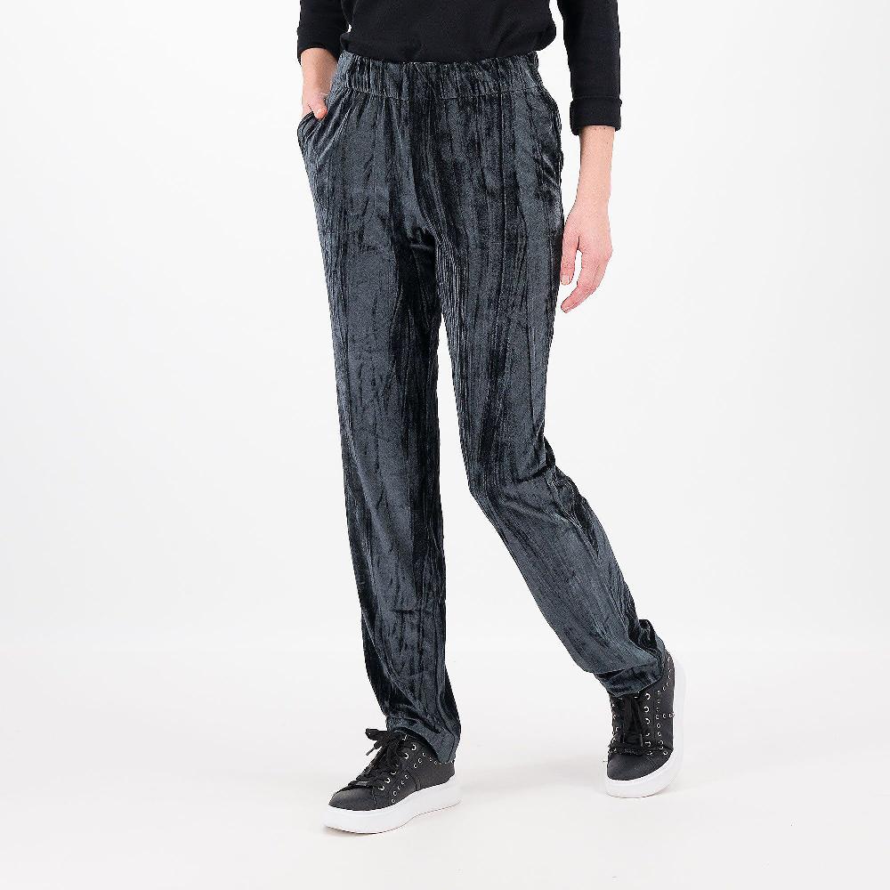 QVC Isaac Mizrahi Live Pantaloni gamba dritta effetto velluto