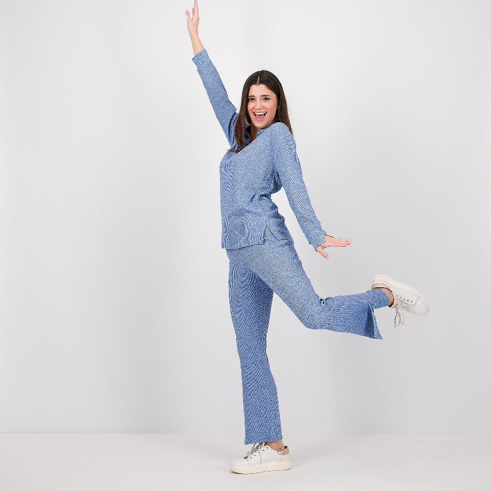 QVC Isaac Mizrahi Live Pantaloni In Maglia A Costine Con Elastico In Vita