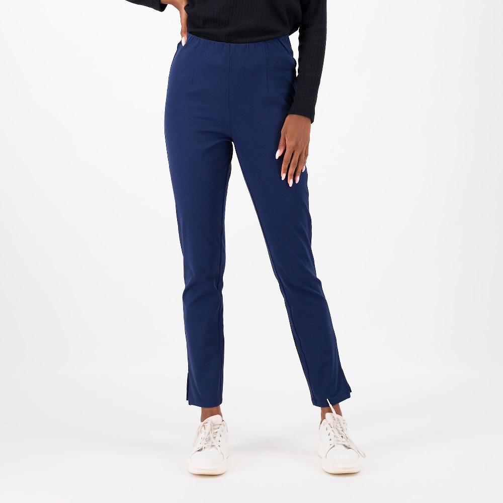 QVC Isaac Mizrahi Live Pantaloni in tessuto elasticizzato con spacchi