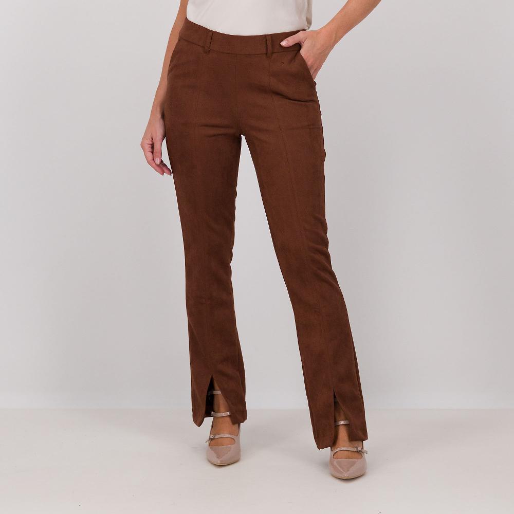 QVC Isaac Mizrahi Live Pantaloni in tessuto scamosciato con elastico in vita