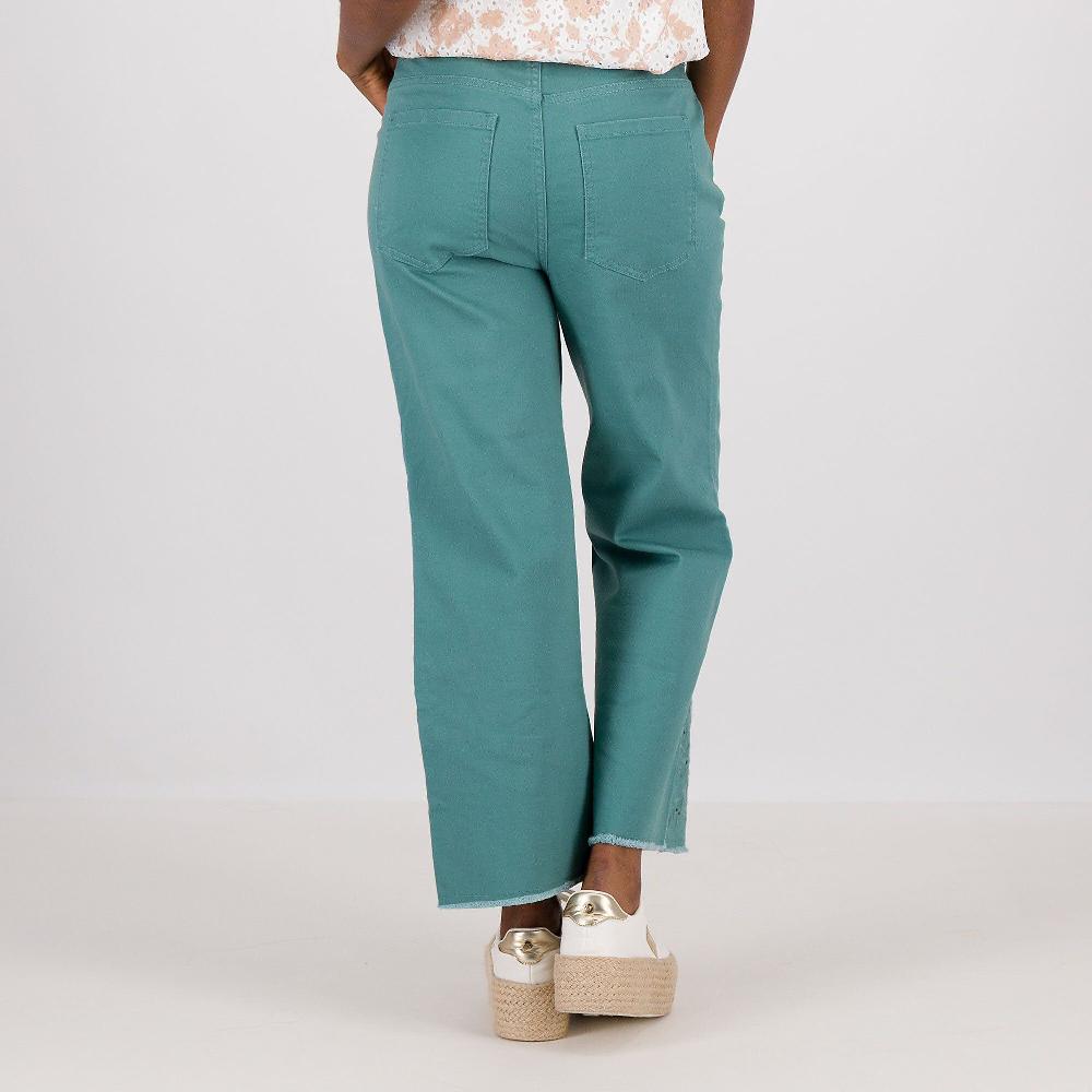QVC Isaac Mizrahi Live Pantaloni Pull On Cropped In Denim