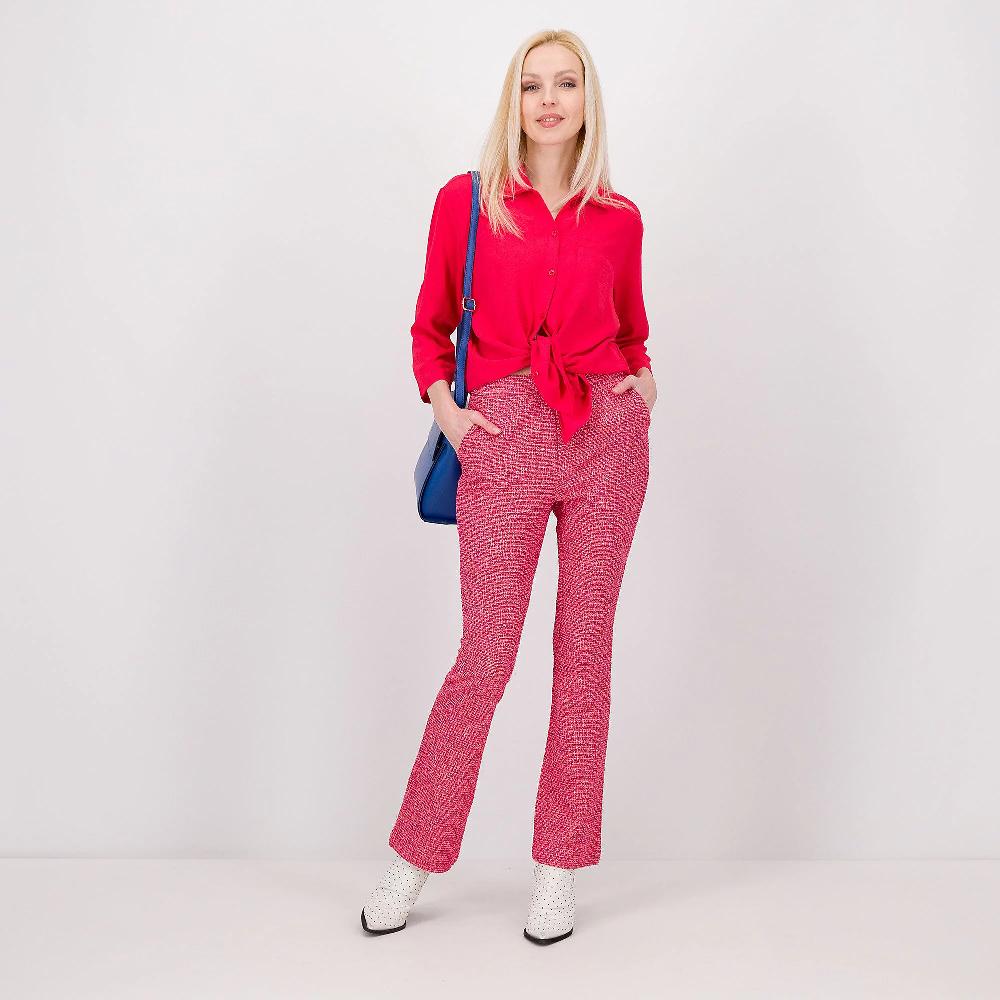 QVC Isaac Mizrahi Live Pantaloni Stretch In Maglia Jacquard Linea Svasata