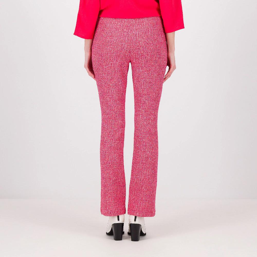 QVC Isaac Mizrahi Live Pantaloni Stretch In Maglia Jacquard Linea Svasata
