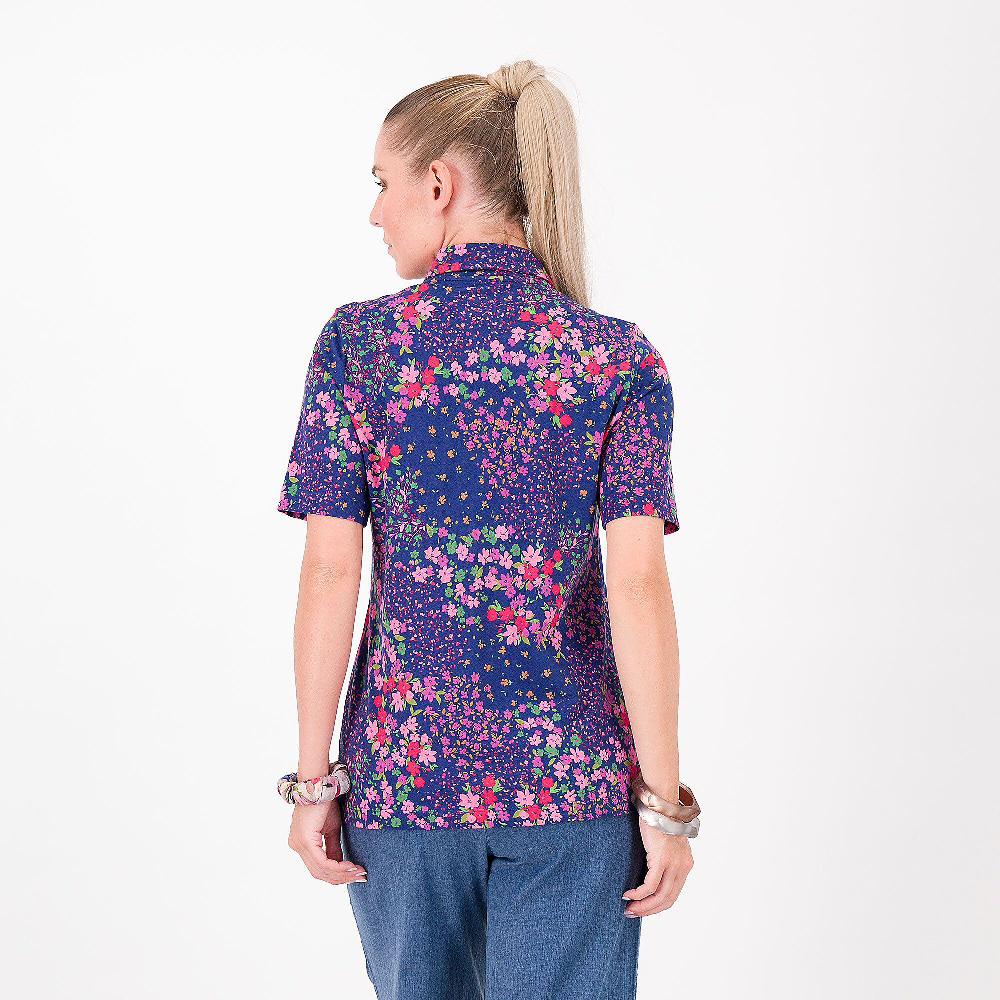 QVC Isaac Mizrahi Live Polo In Piquet Di Cotone Fantasia