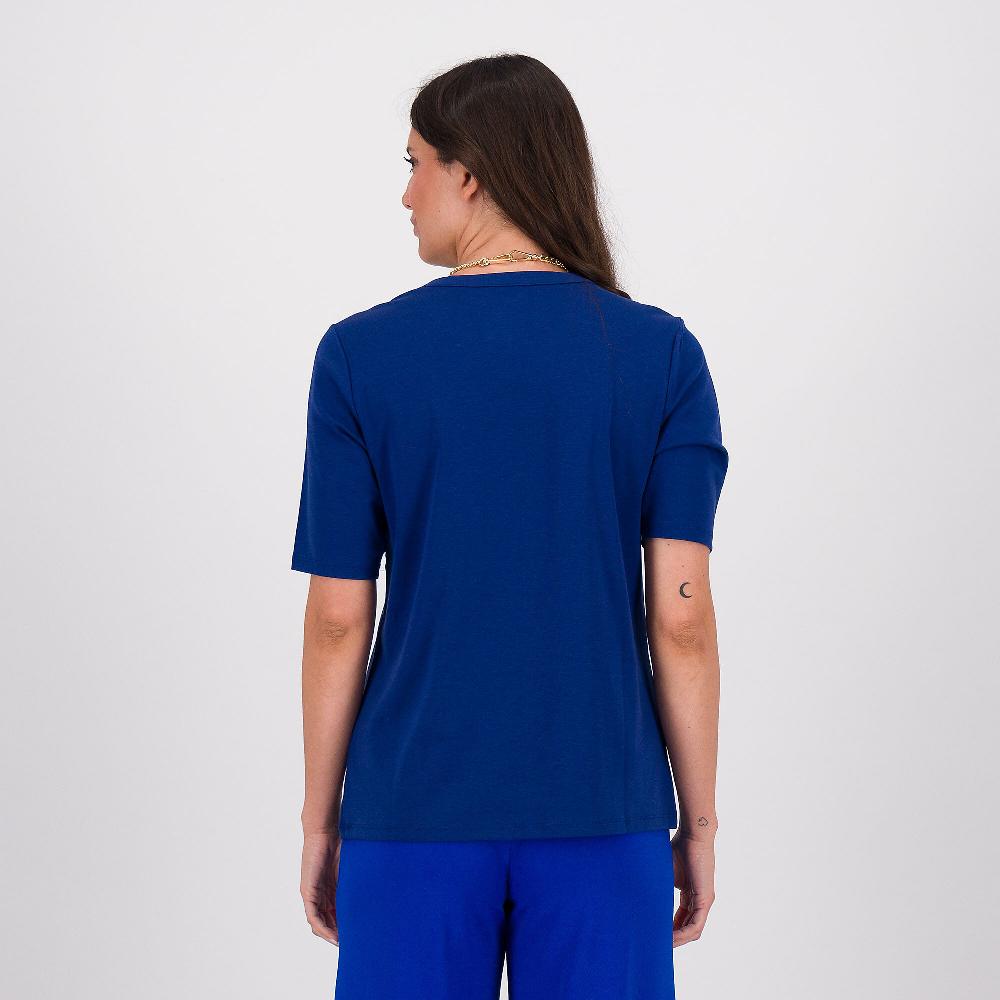 QVC Isaac Mizrahi Live T-Shirt A Maniche Corte In Jersey Di Cotone Elasticizzato