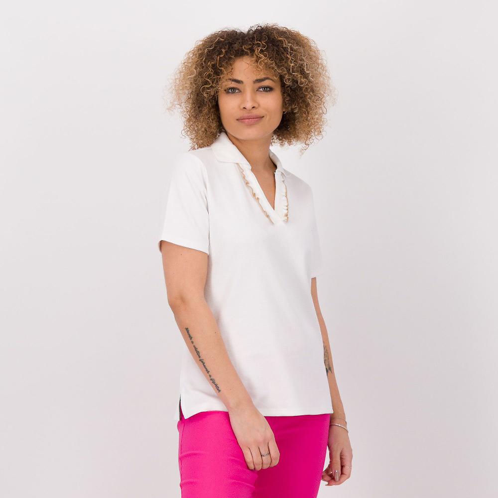 QVC Isaac Mizrahi Live T-shirt a polo con scollo con apertura a V