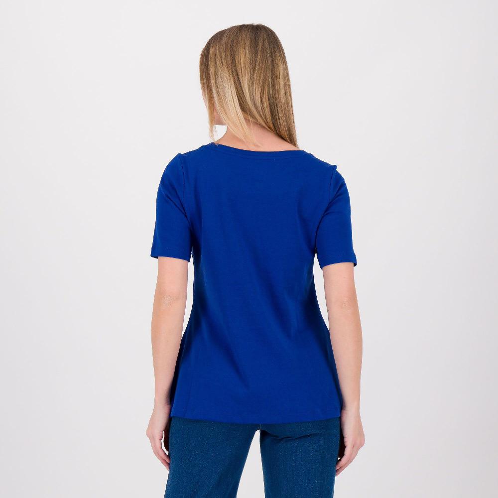 QVC Isaac Mizrahi Live T-shirt In Jersey Di Cotone Con Scollo A Barchetta