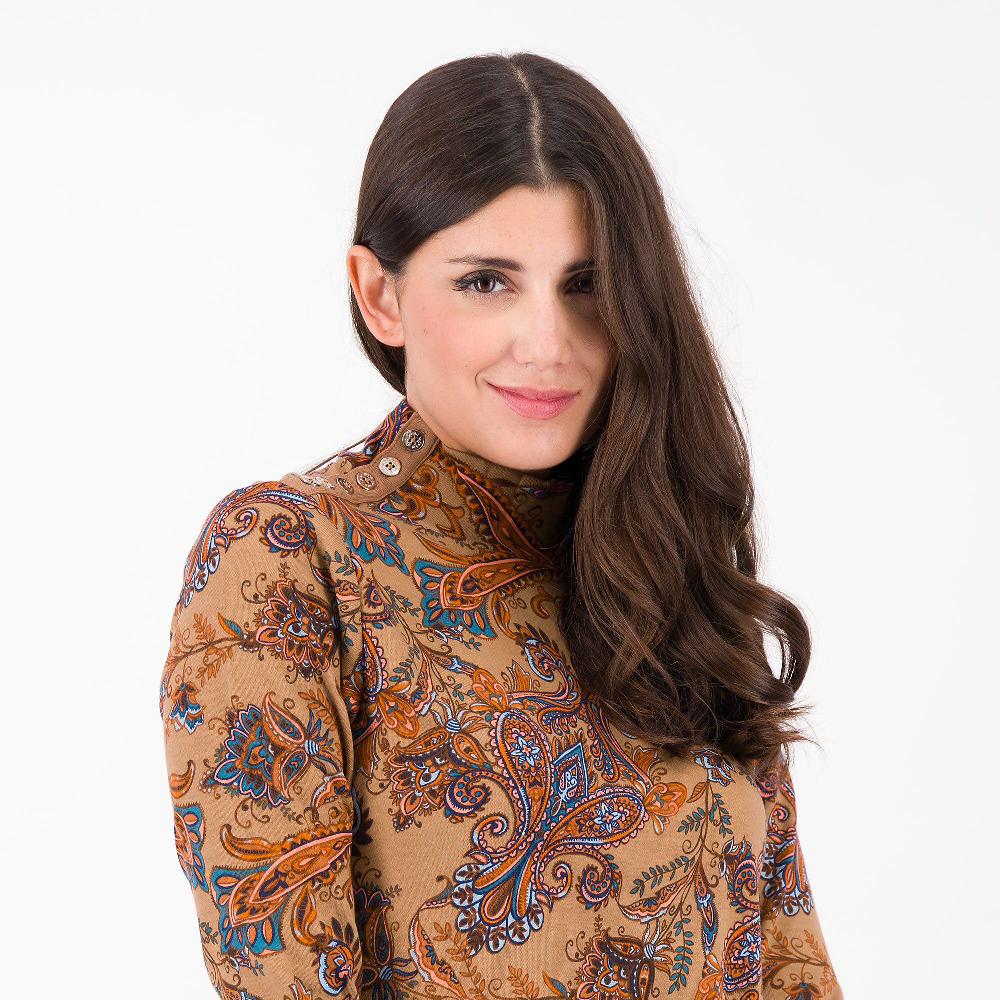 QVC Isaac Mizrahi Live T-shirt In Jersey Di Cotone Fantasia