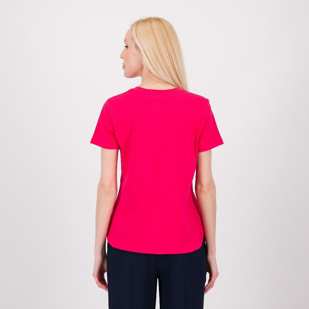 QVC Isaac Mizrahi Live T-shirt In Jersey Di Cotone Stretch Fondo Tulipano
