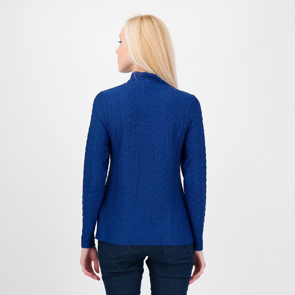 QVC Isaac Mizrahi Live T-shirt In Tessuto Jacquard A Maniche Lunghe