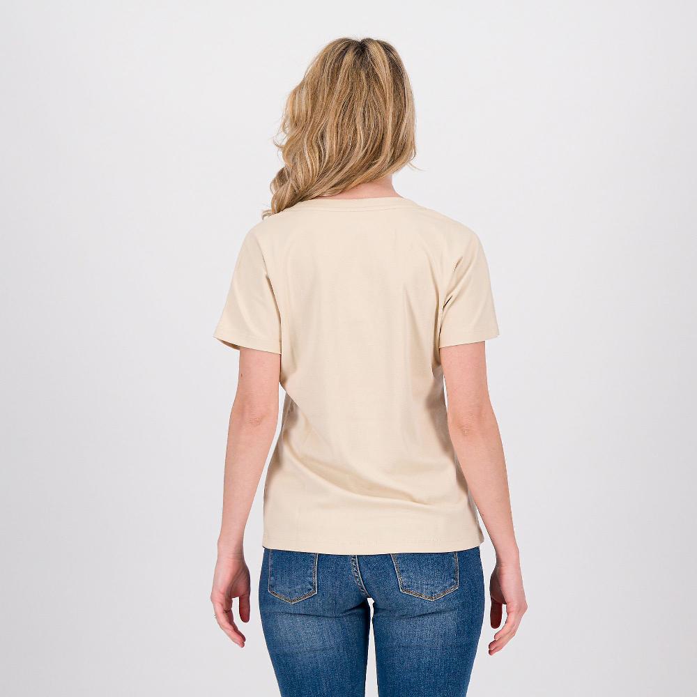 QVC Isaac Mizrahi Live T-shirt Scollo A V Cotone PIMA Fondo Stondato