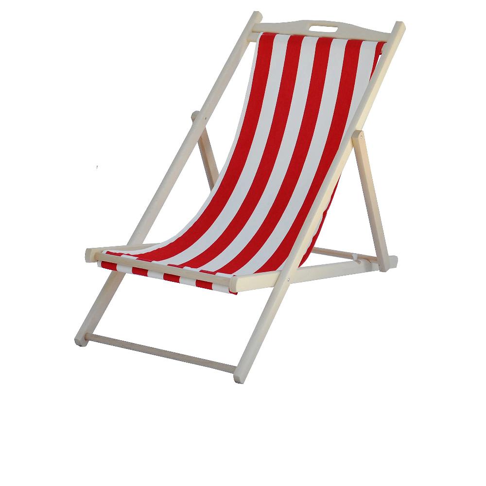 QVC Italiadoc "Betty Lusso" Sdraio Mare In Legno Di Faggio Pieghevole Altezza 3 Posizioni