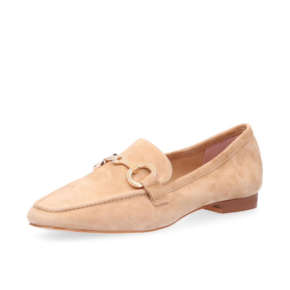 QVC Kharisma Mocassino in pelle scamosciata con morsetto