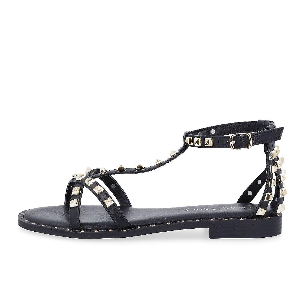 QVC Kharisma Sandalo Con Borchie Cinturino Con Fibbia Sottopiede Imbottito Tacco 1 5 Cm