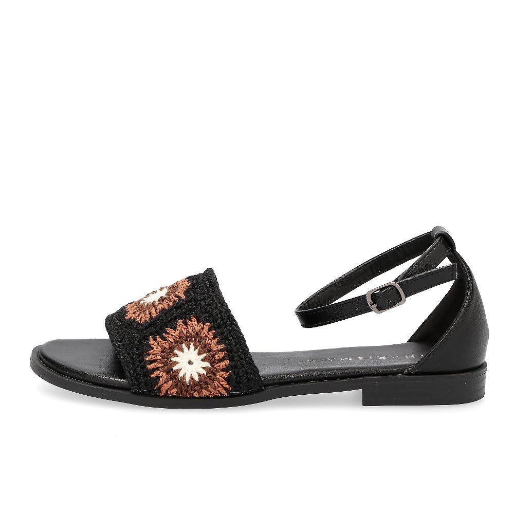 QVC Kharisma Sandalo Con Fascia A Uncinetto Con Tacco 1 5cm