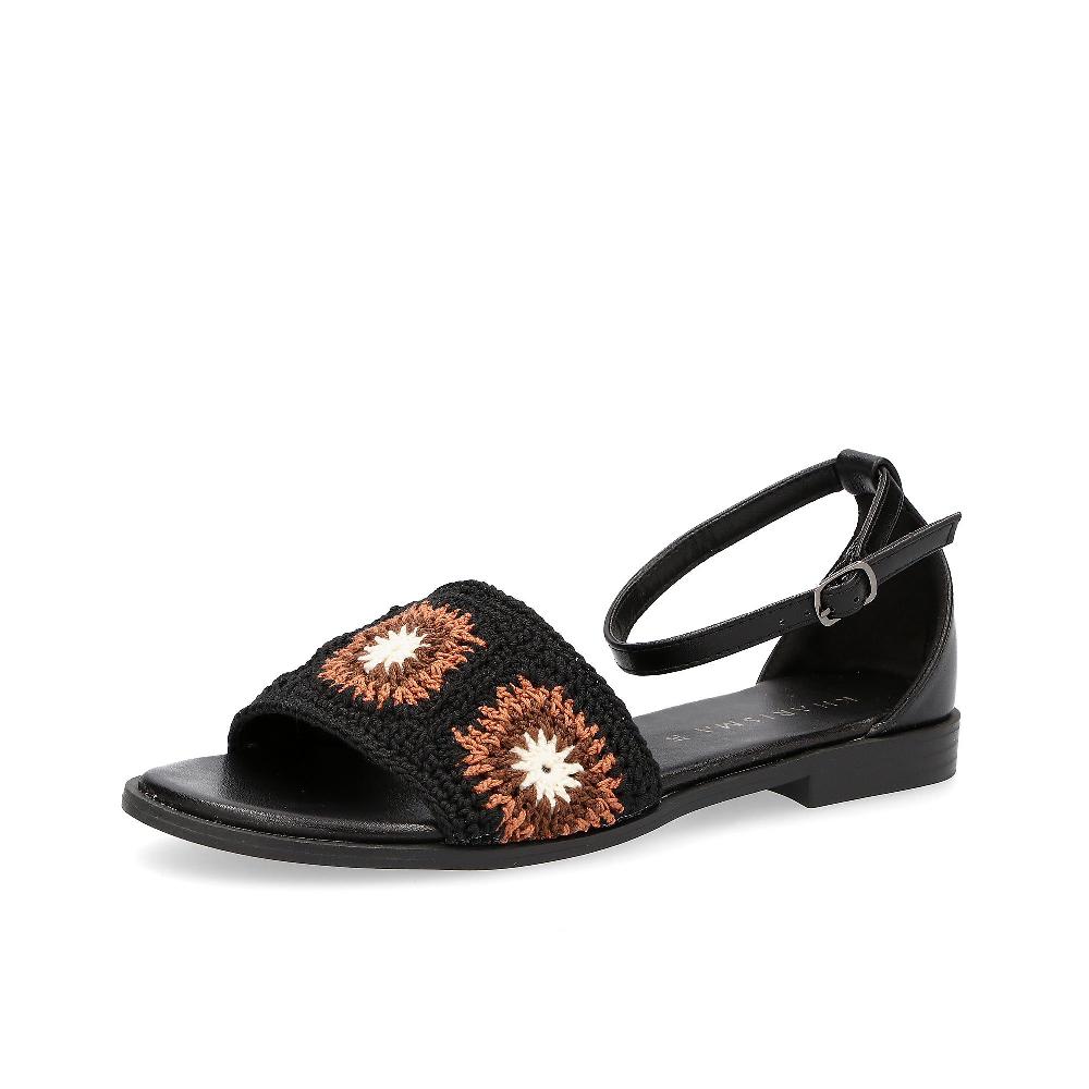 QVC Kharisma Sandalo con fascia a uncinetto con tacco 1 5cm