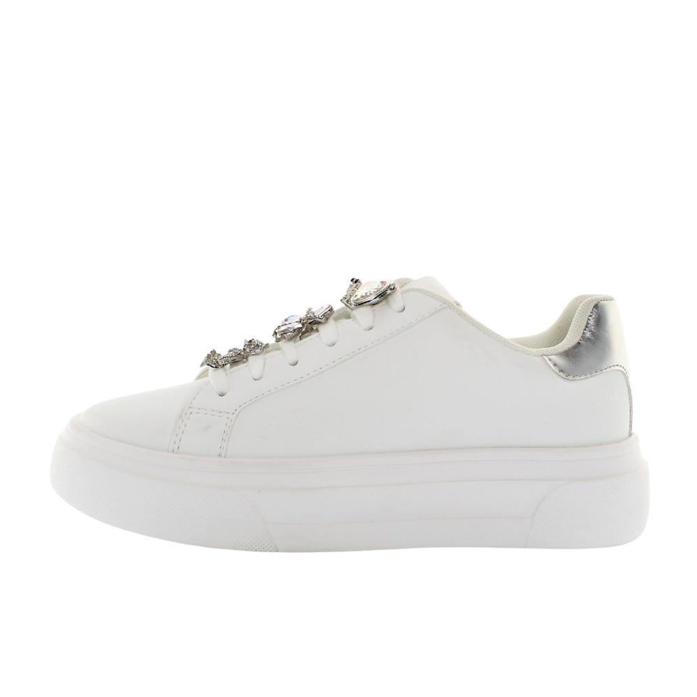 QVC Kharisma Sneaker Stringata Con Inserto Laminato E Charm Gioiello