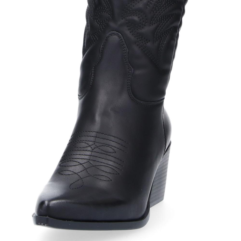 QVC Kharisma Stivali Alti Stile Texano Con Cuciture Tacco 6 5cm