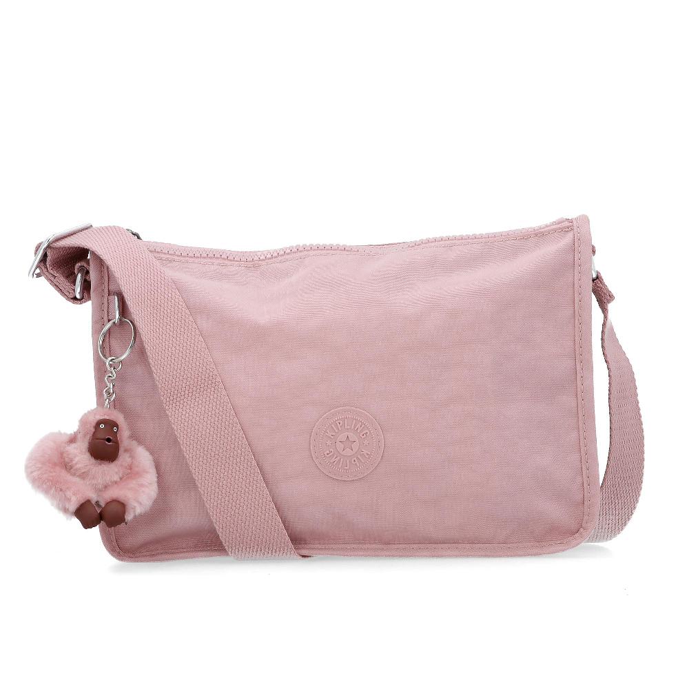 QVC Kipling Borsa a tracolla Hailey B con logo e portachiavi