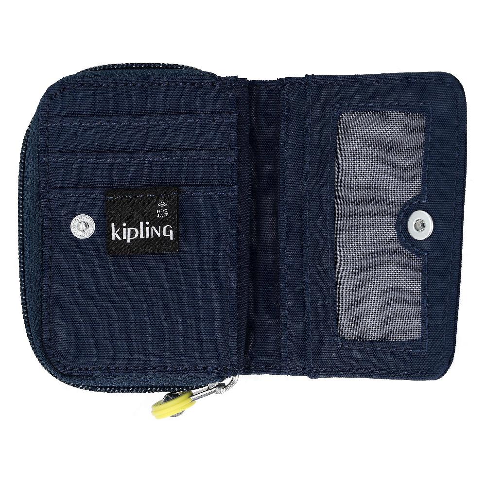 QVC Kipling Portafoglio Tops Con Zip E Bottone Logo Davanti
