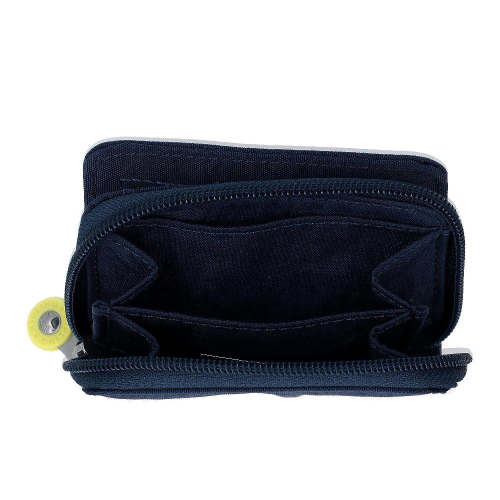 QVC Kipling Portafoglio Tops Con Zip E Bottone Logo Davanti