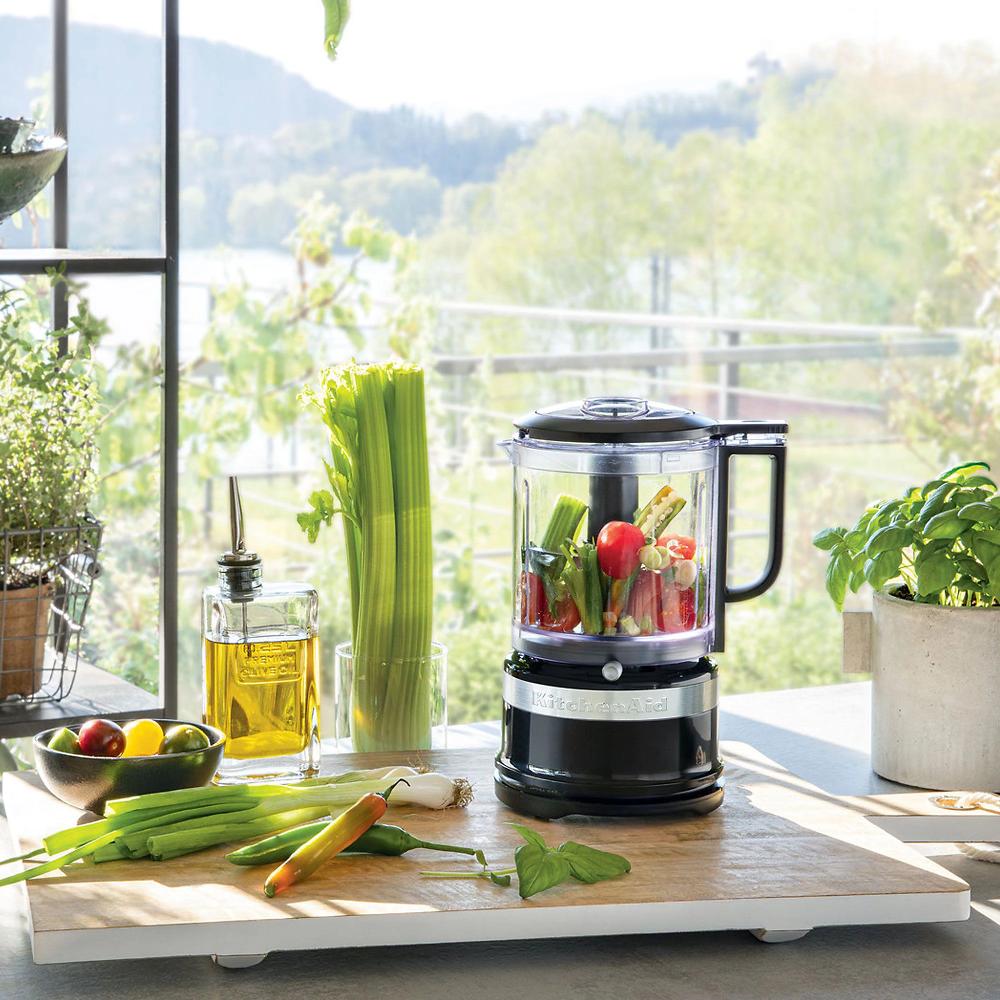 QVC Kitchen Aid 5KFC0516E Tritatutto 1.2litri 2 Velocità Lame In Acciaio