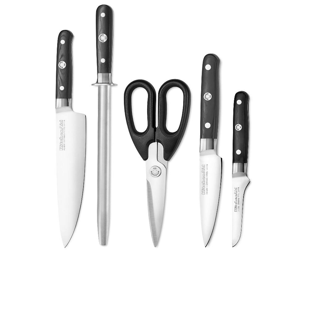 QVC Kitchen Aid Set 3 coltelli affilatore e forbici