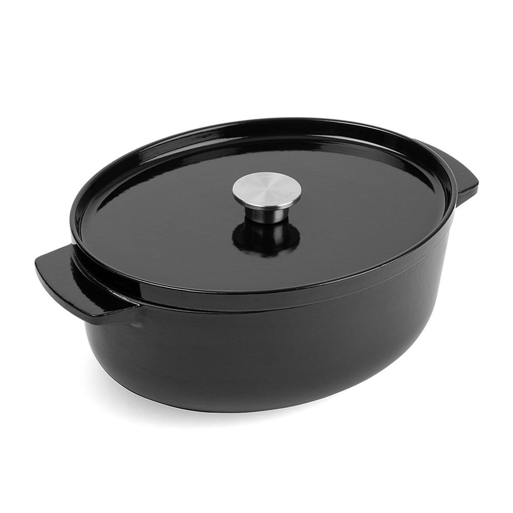 QVC KitchenAid Casseruola in ghisa ovale con coperchio diametro 30 cm