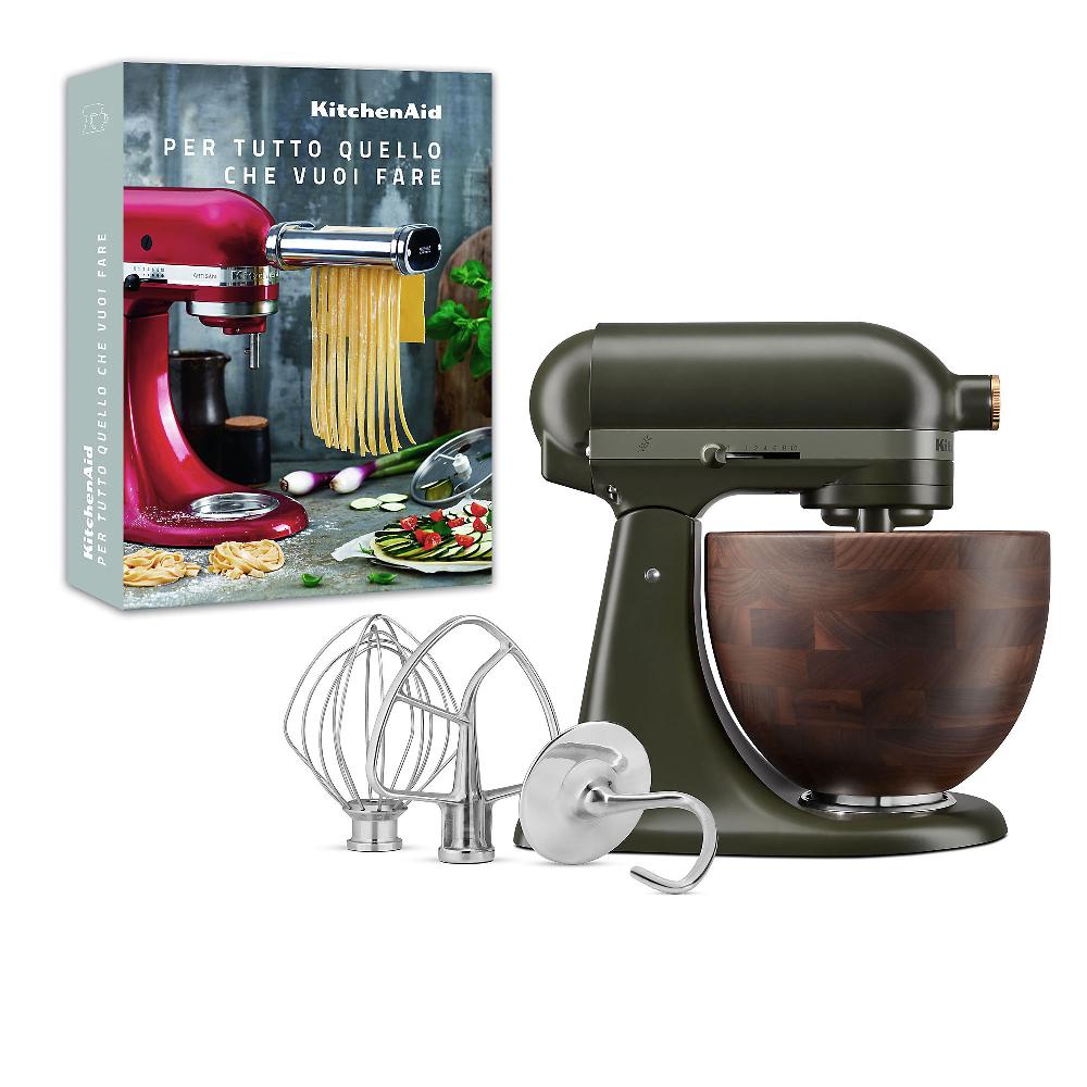 QVC KitchenAid Evergreen Planetaria Artisan Design Series 2024 con libro ricette