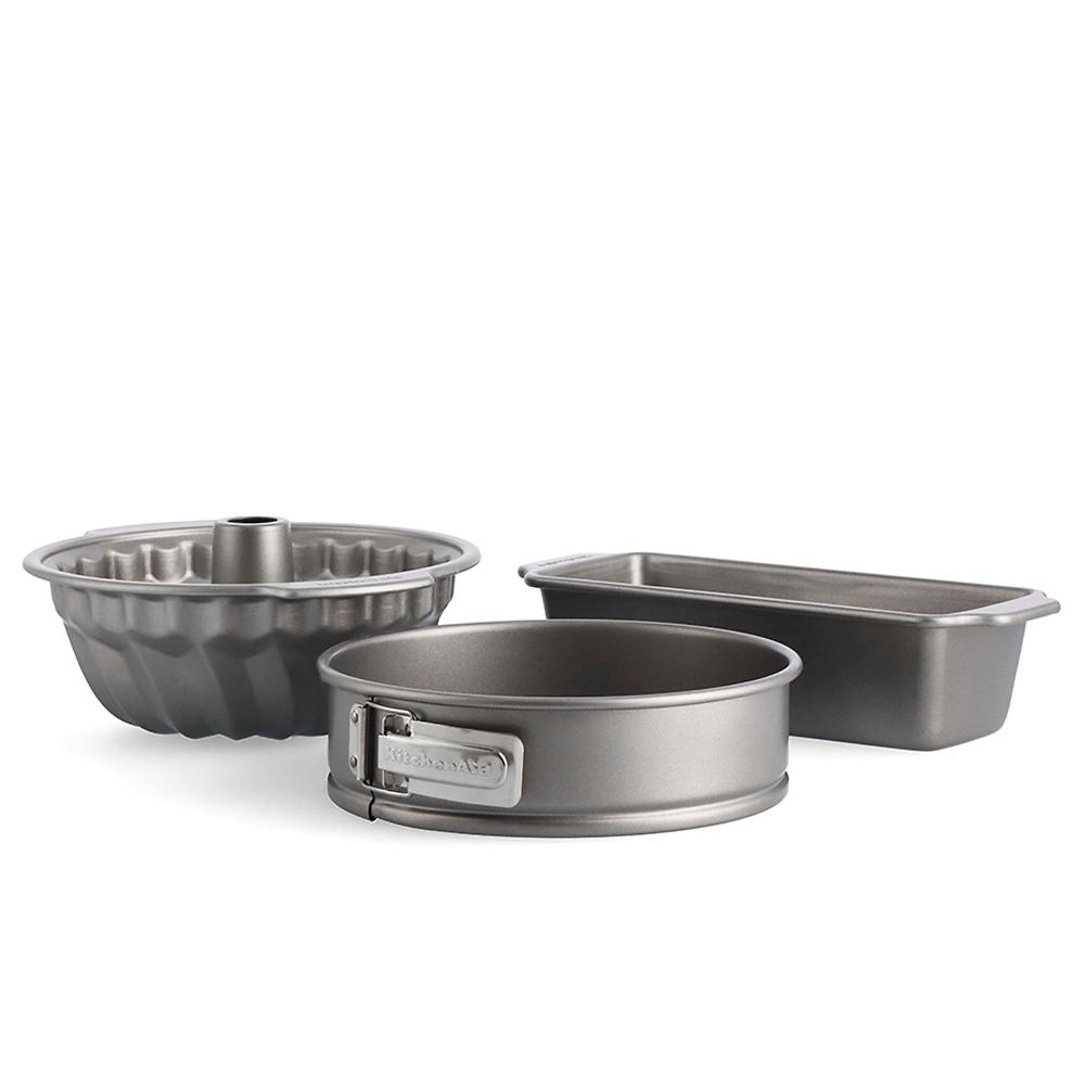 QVC KitchenAid Set 3 teglie forno: stampo plumcake a cerniera ciambella