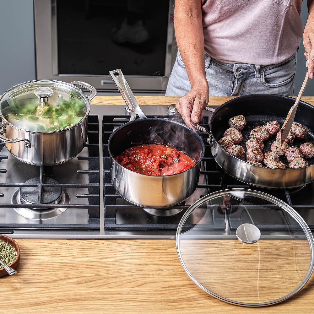 QVC KitchenAid Set Di 5 Pezzi Batteria Di Pentole In Acciaio Inox