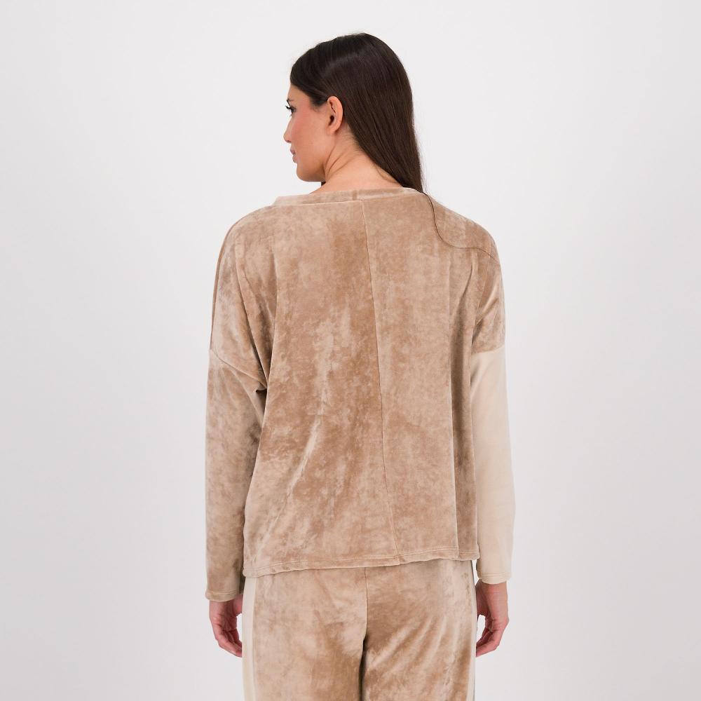 QVC L'Una Felpa A Blocchi Di Colore Con Spalla Scesa E Scollo Barca