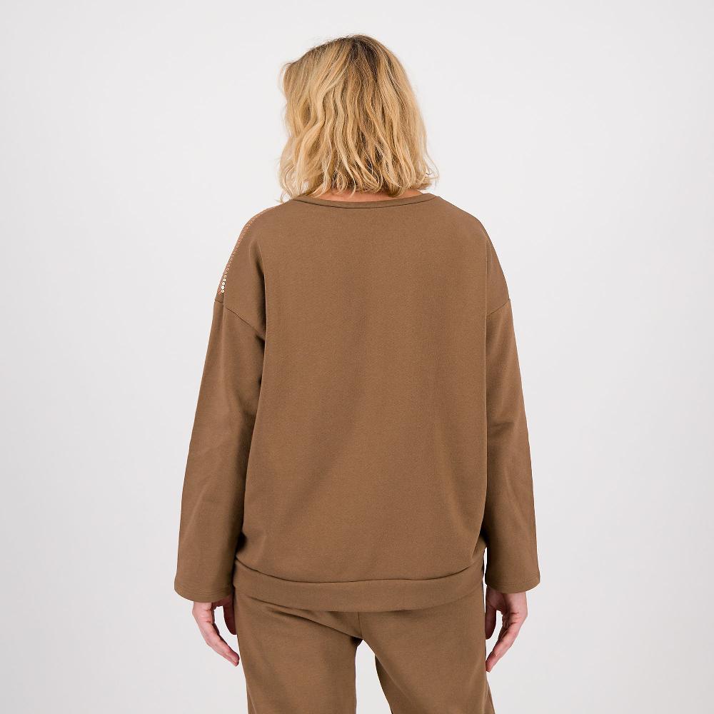 QVC L'Una Felpa Over A Maniche Lunghe Con Paillettes