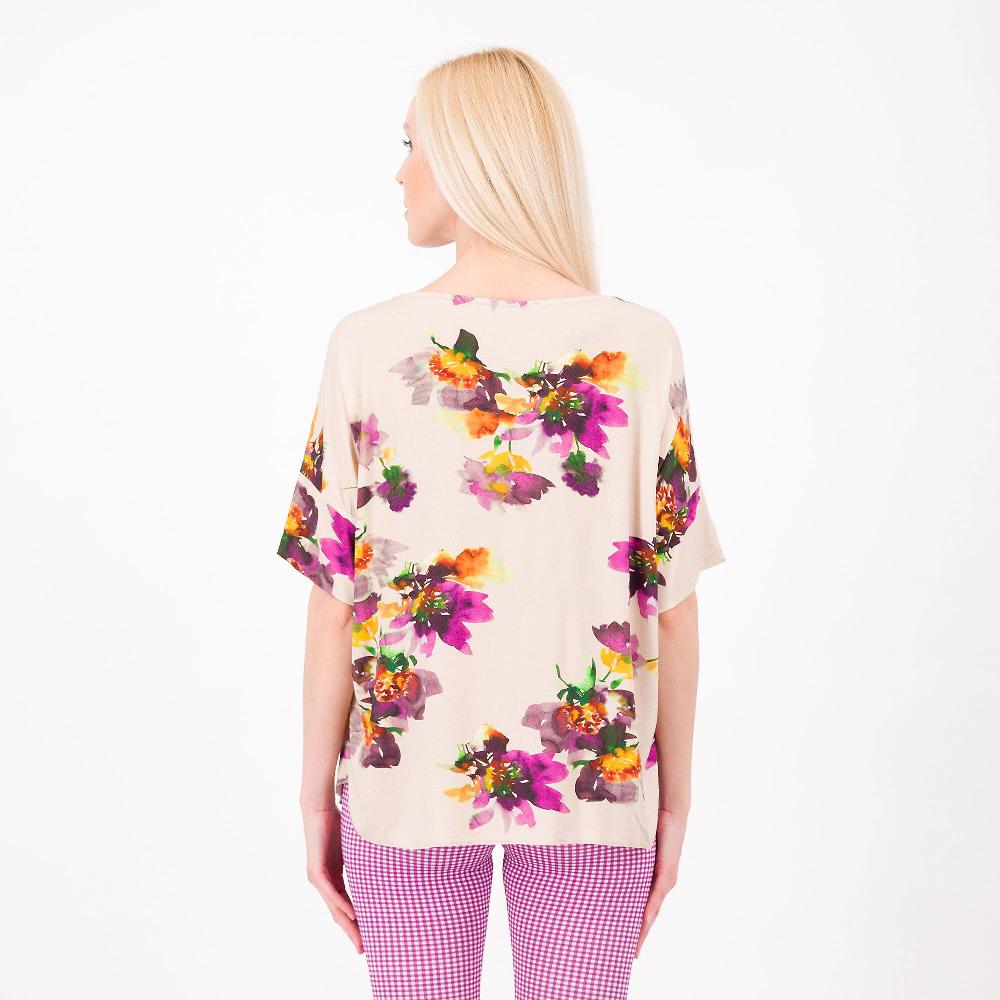 QVC L'Una Maglia In Jersey Di Viscosa Fantasia Con Pizzo