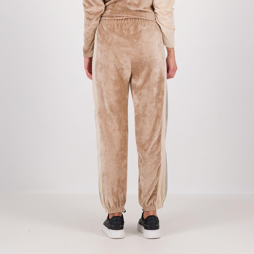 QVC L'Una Pantaloni Jogger In Ciniglia Bicolore Con Inserto In Felpa